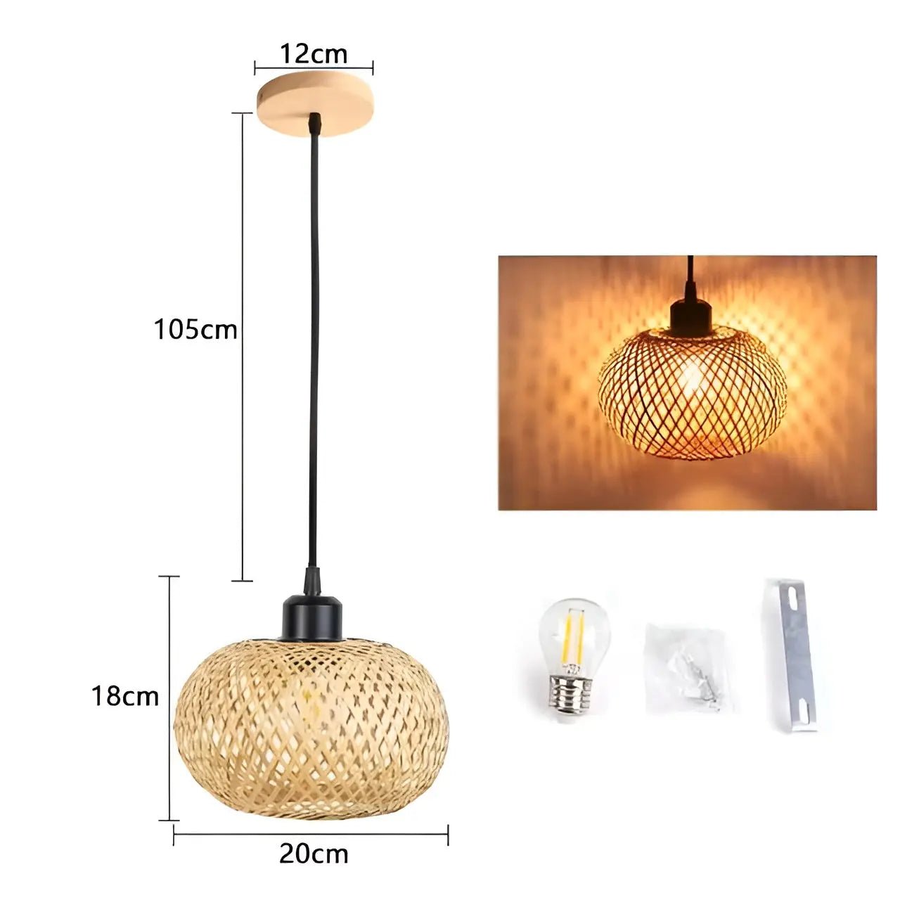 Elegante Rotan Hanglamp: Luxe Verlichting voor Elke Ruimte