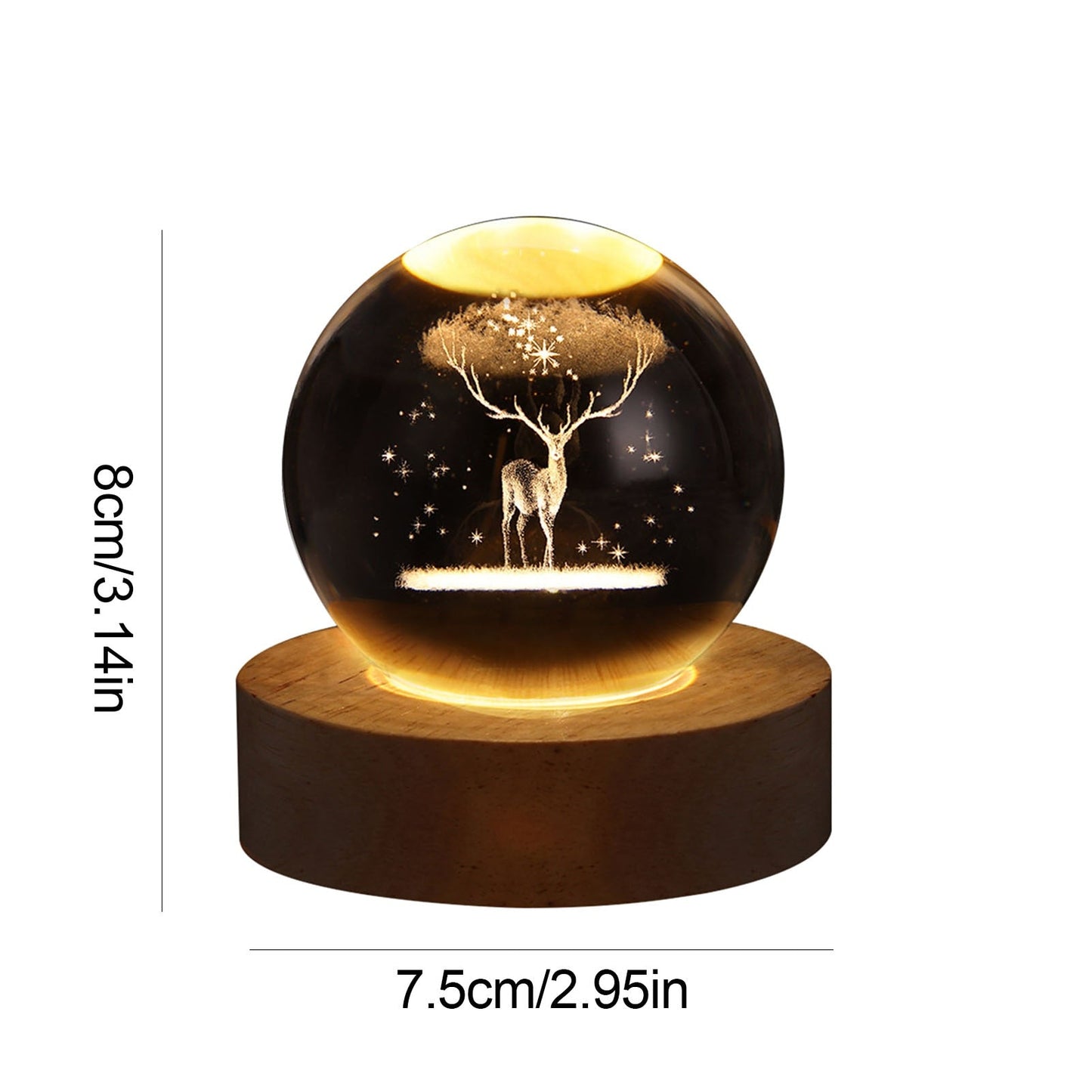 Crystal Light Ball – Betoverende Glazen Sfeerlicht voor Thuis