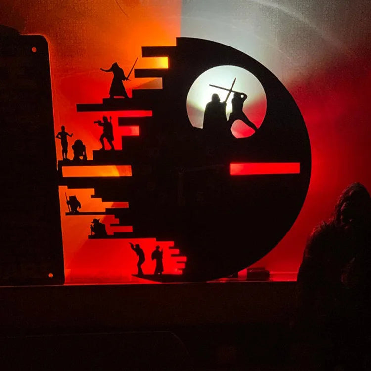 StarWarsVinyl Clock - LED Muurdecoratie voor Slaapkamer