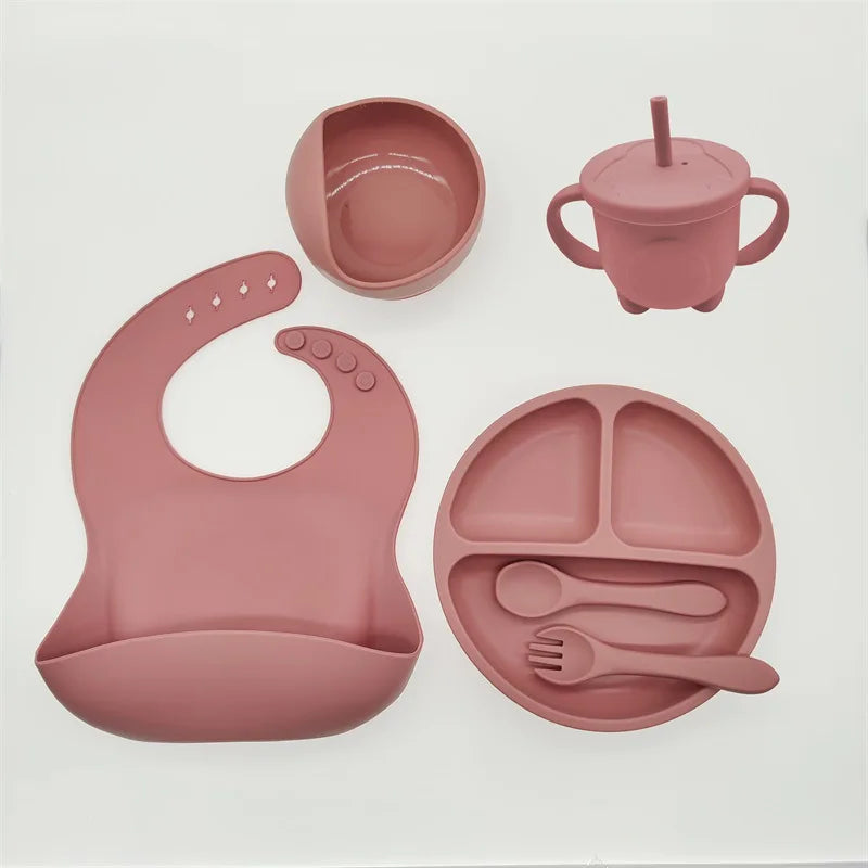 TinyBites – Stijlvolle Silicone Eetset voor Baby’s