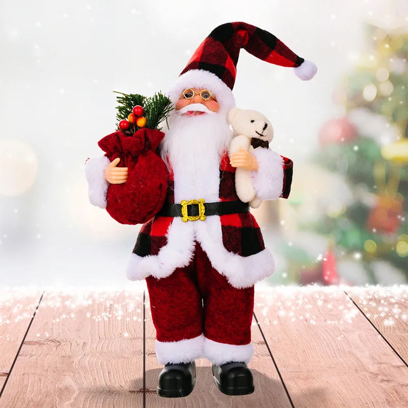 PoupeeFestive Santa Plush - Schattige Kerstman voor Decoratie