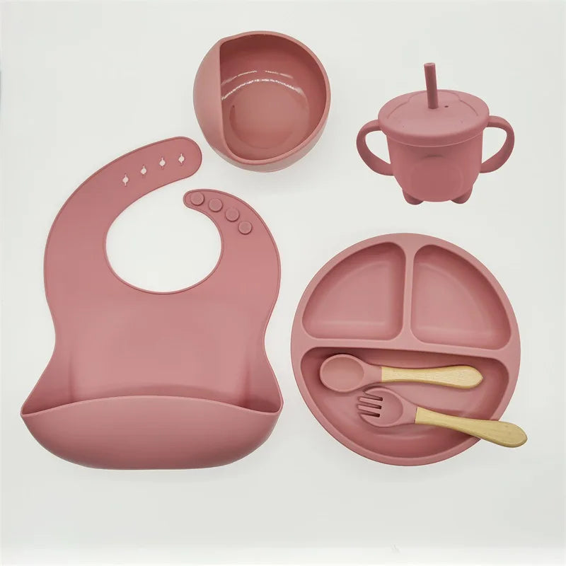 TinyBites – Stijlvolle Silicone Eetset voor Baby’s