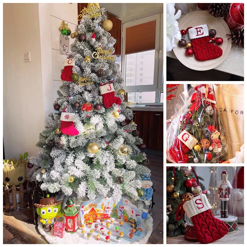Snowflake Kerst Sokken - Feestelijke Gebreide Kerst Decoraties
