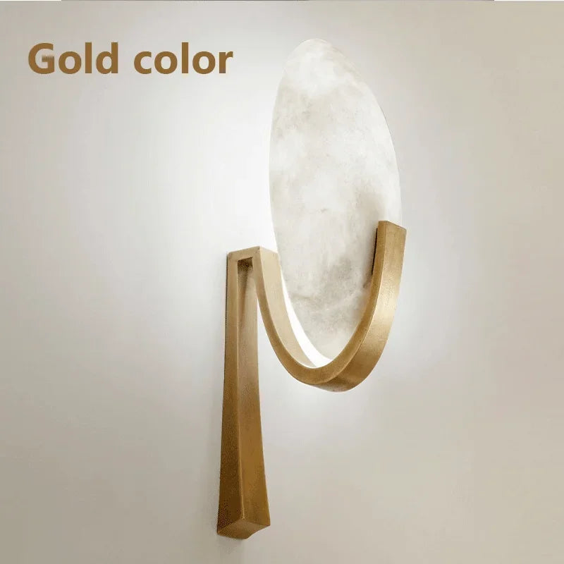 NordicLuxe – Stijlvolle Koperen Marmeren Wandlamp