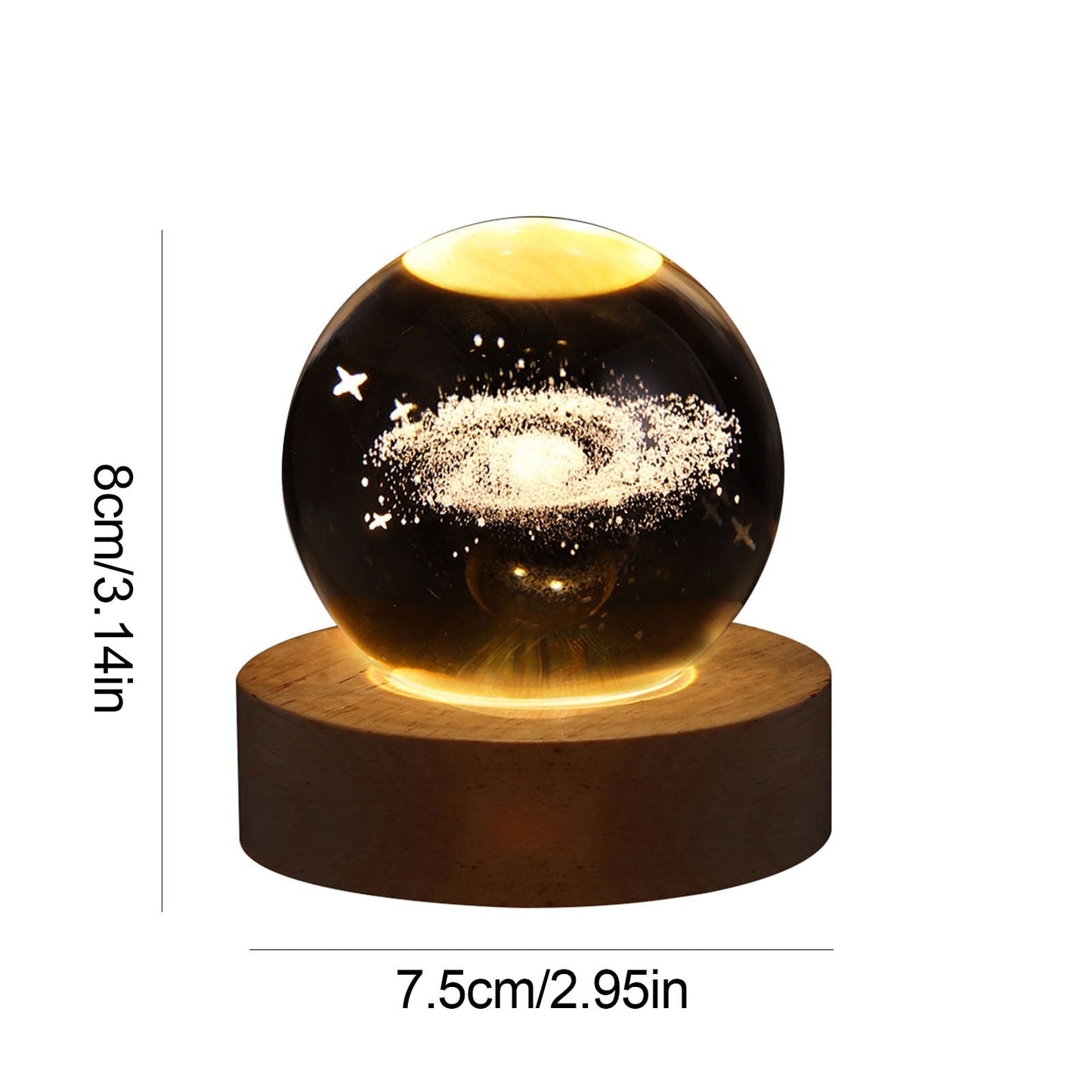 Crystal Light Ball – Betoverende Glazen Sfeerlicht voor Thuis