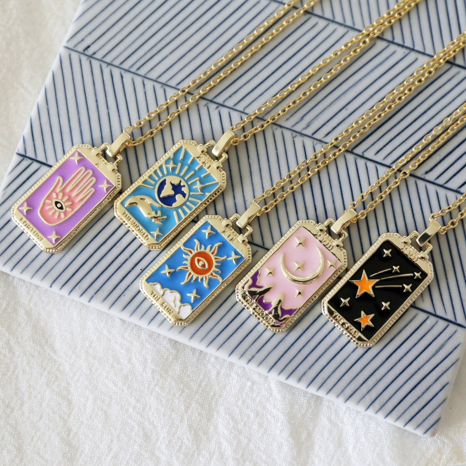 Enchanting Tarot Card Necklace | Discover the Meaning Behind Each Charm