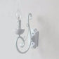 VintageGlow Lamp - Elegante Witte Muurlamp met Kaars E14