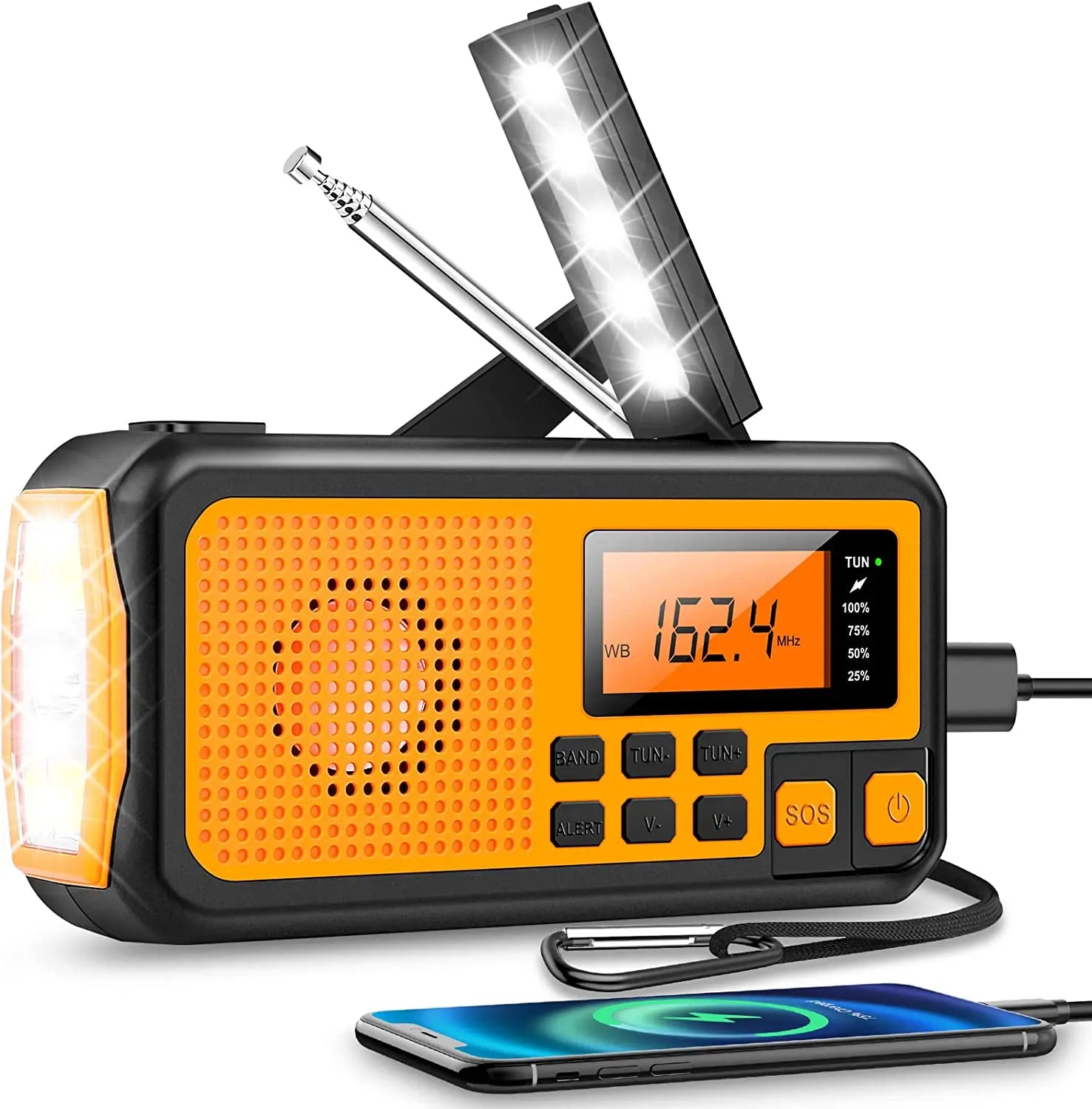 SafeSignal - Draagbare Noodradio met Oplaadfunctie
