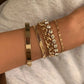 SnakeEdge Bracelet Set - 5-delige Slangenketting in Metaal