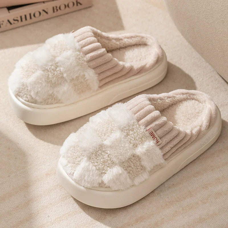 Dreamy Feet Pantoffels - Trendy Geruite Katoenen Pantoffels voor Optimaal Comfort