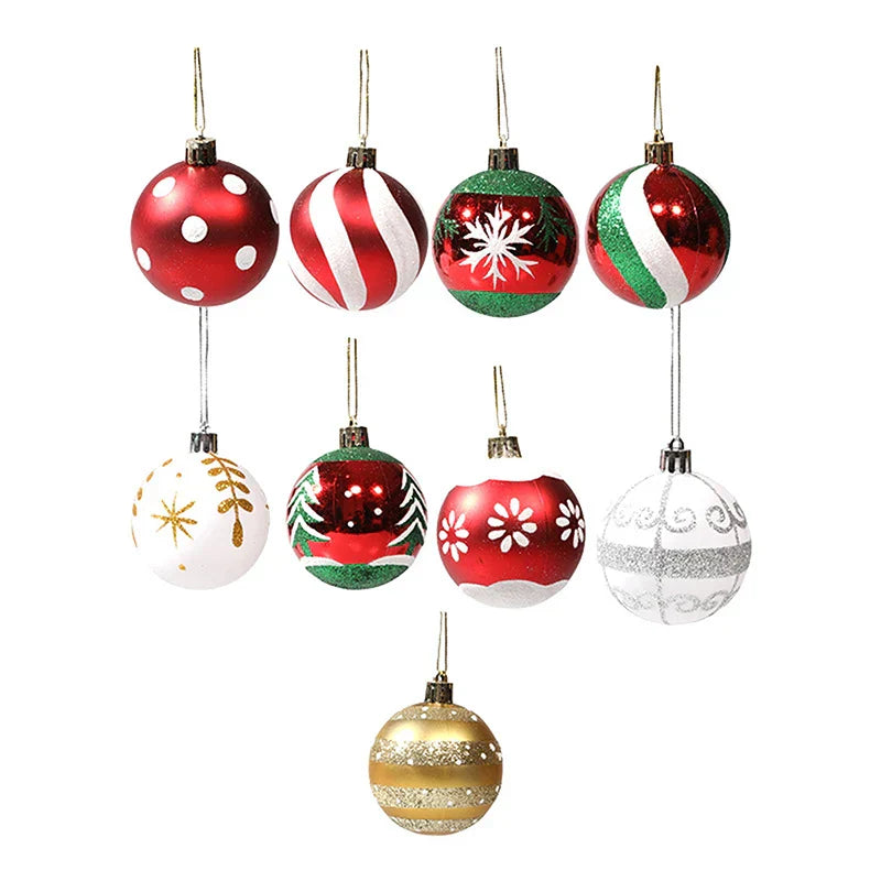 Charming Kerstdecoratie - Elegante Sneeuwvlok Kerstballen Set van 6