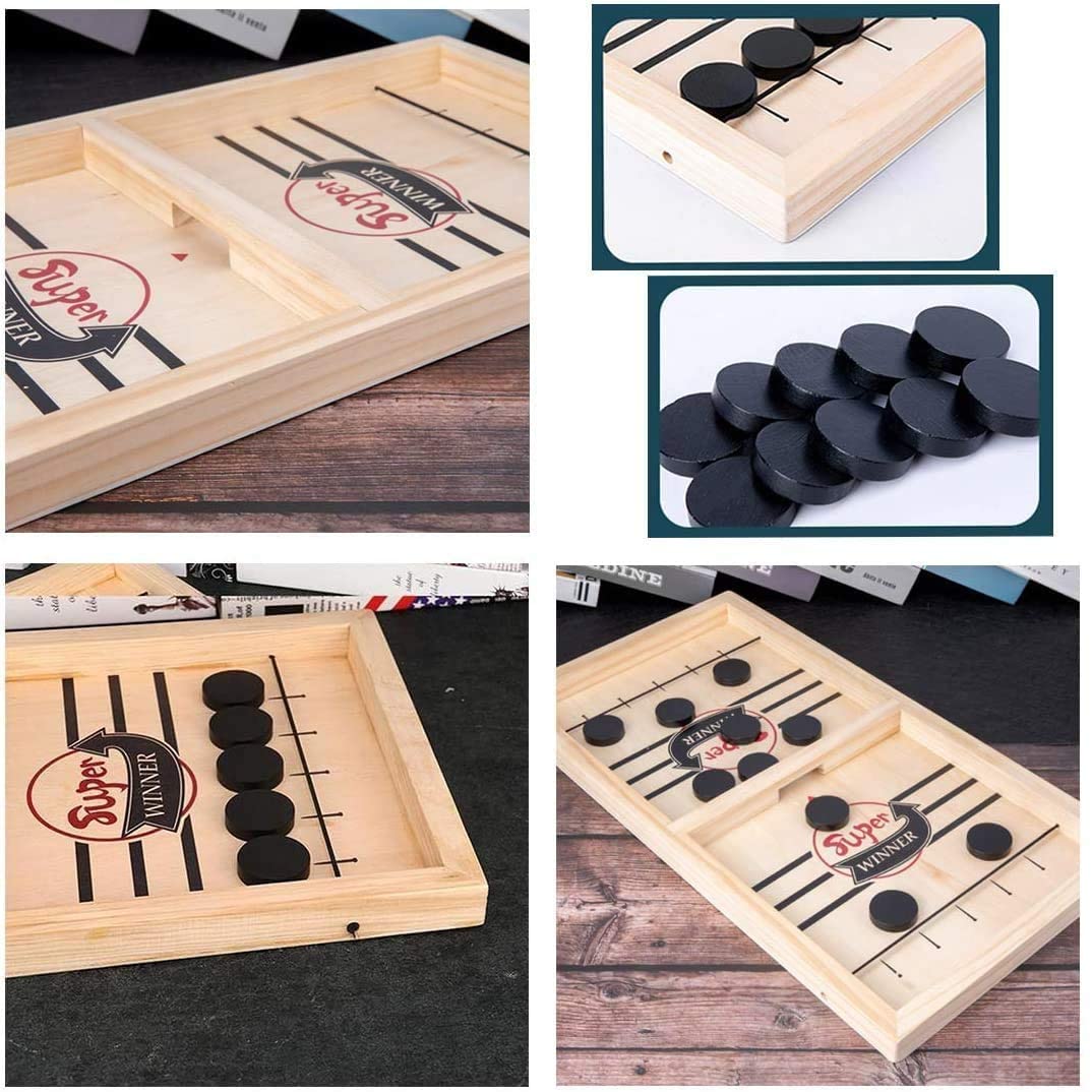 TimberHockey Game - Houten Tafelspel voor Vader & Zoon