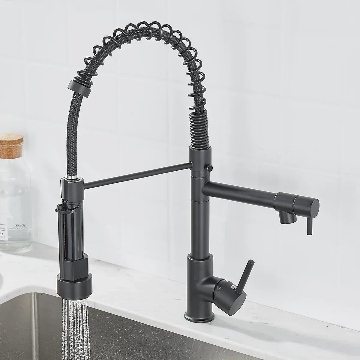 DualFlow Keukenkraan - Luxe Dubbele Messing Keukenkraan