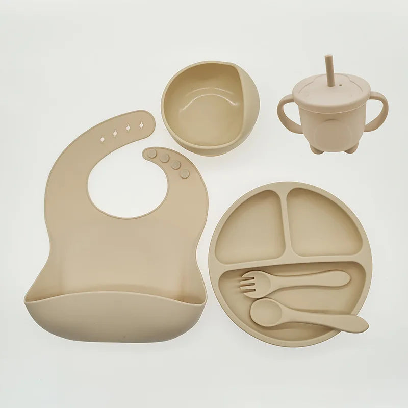 TinyBites – Stijlvolle Silicone Eetset voor Baby’s