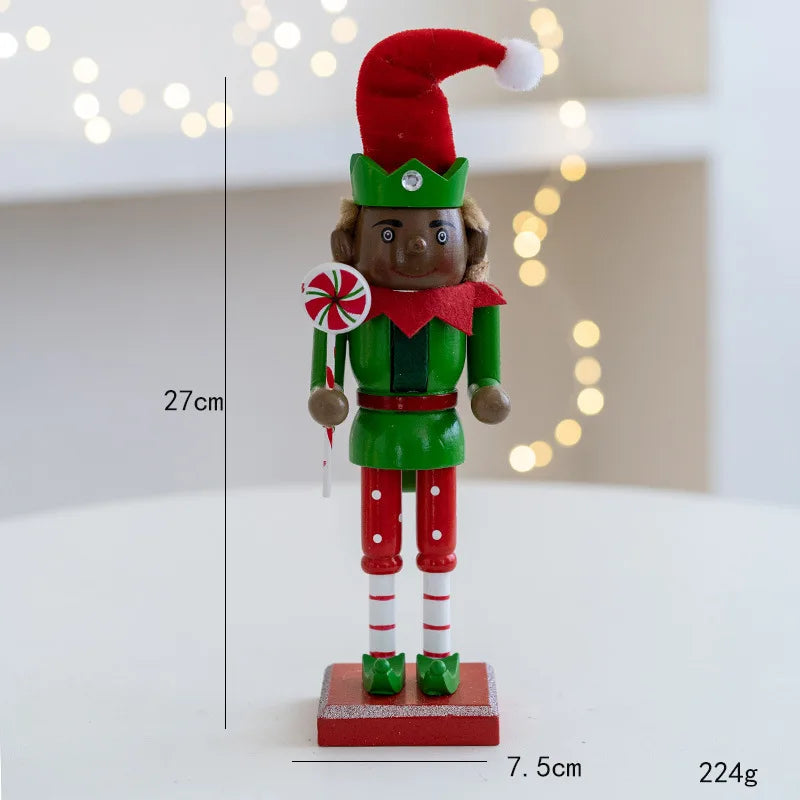 Elegante Houten Kerstelfen – Tijdloze Kerstdecoratie