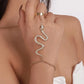 SerpentElegance – Luxe Slangenarmband en Ring Set