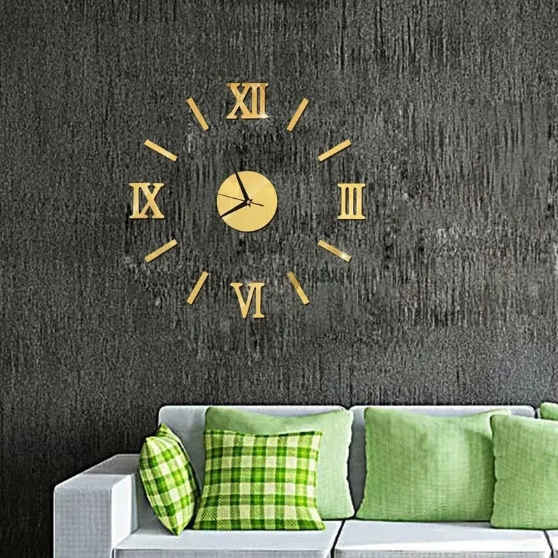 RomanTime 3D Clock - Moderne DIY Wanddecoratie