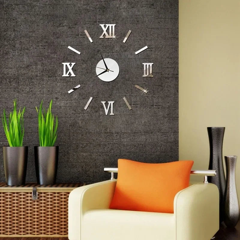 RomanTime 3D Clock - Moderne DIY Wanddecoratie