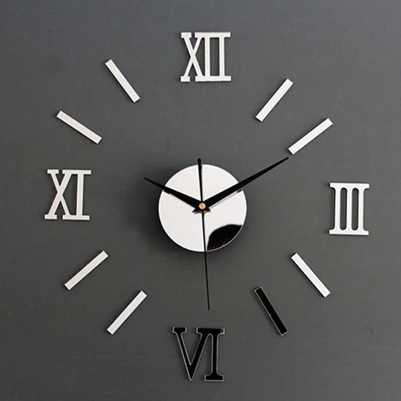 RomanTime 3D Clock - Moderne DIY Wanddecoratie