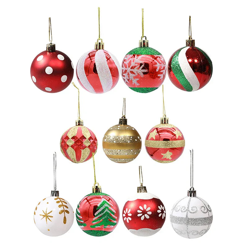 Charming Kerstdecoratie - Elegante Sneeuwvlok Kerstballen Set van 6