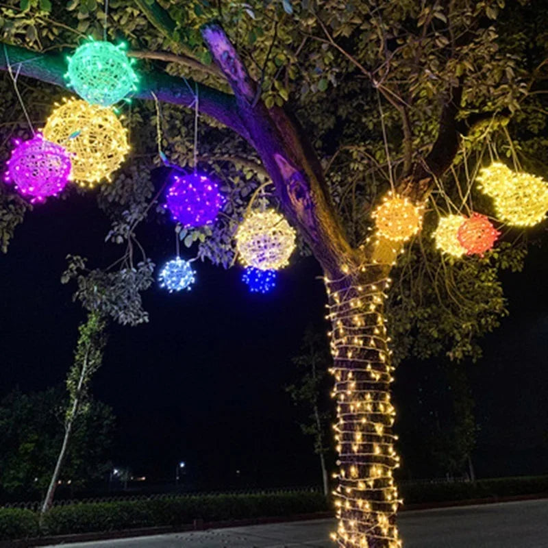 Sphere Rieten Feestverlichting - Elegante Rieten Feestverlichting voor Elke Gelegenheid