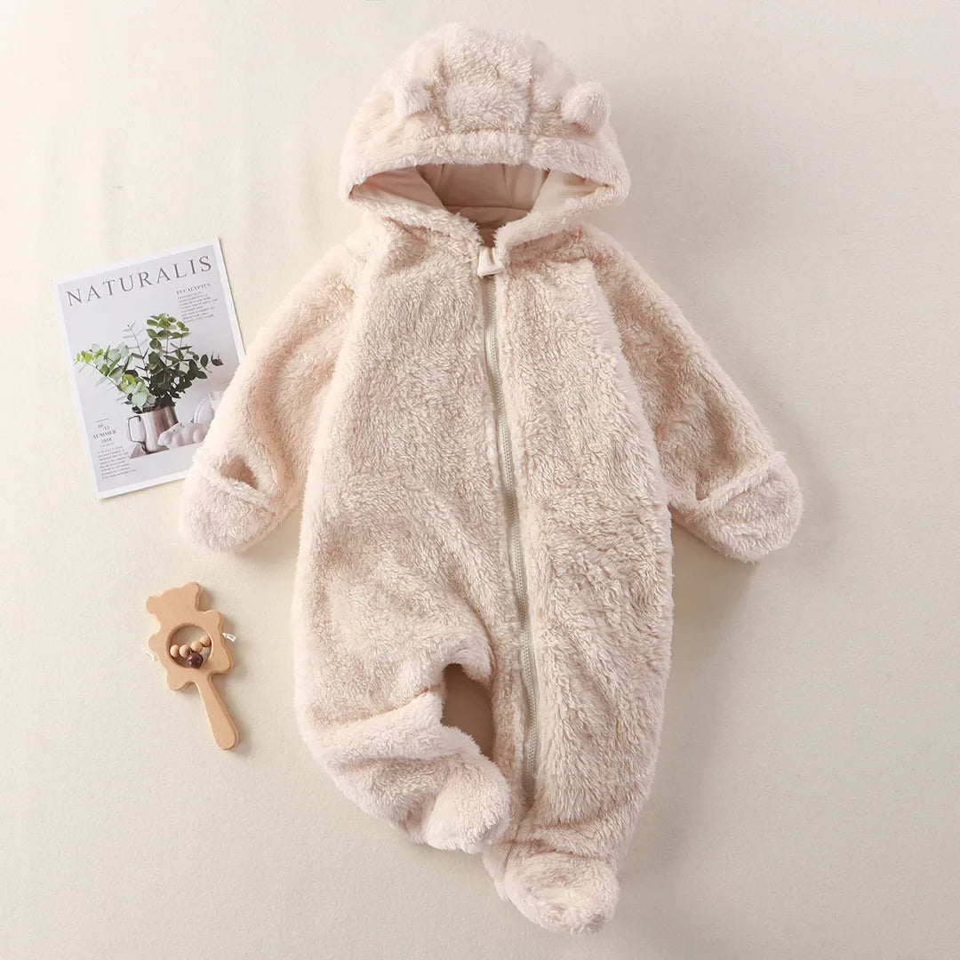 CozyCuddle – Zachte Baby Overall met Capuchon