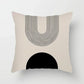 Aurum Kussenhoes - Moderne Zwart-Wit Kussenhoes met Abstracte Kunstprint