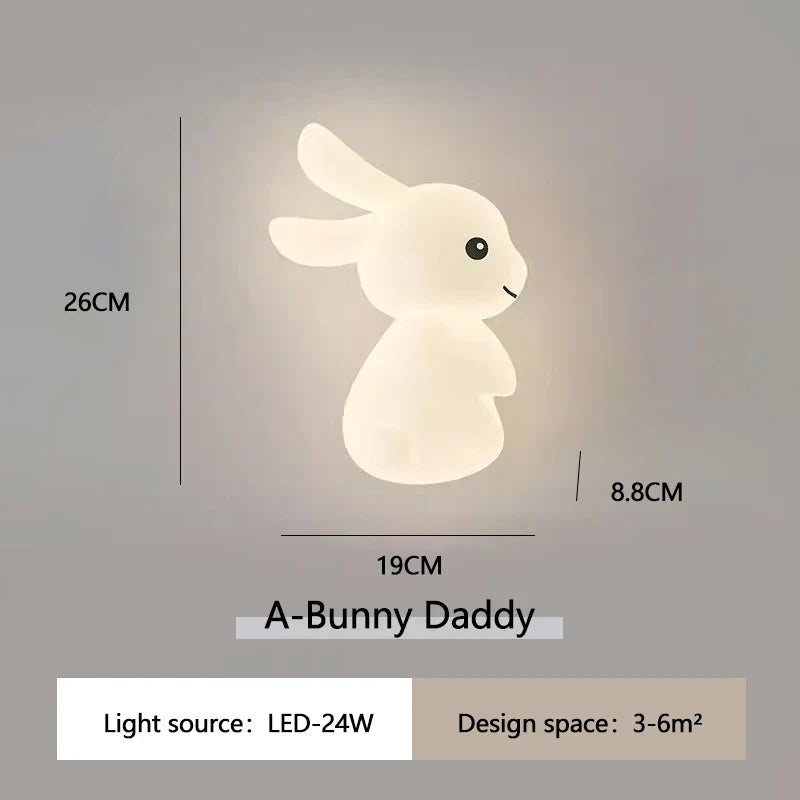 RabbitGlow Lamp - Speelse LED Kinder Wandlamp