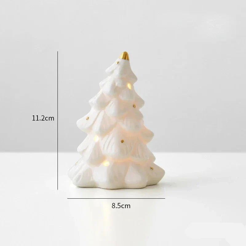 Magisc Kerstdecoratie - Verlichte Keramische Sneeuwman voor Feestdecoratie