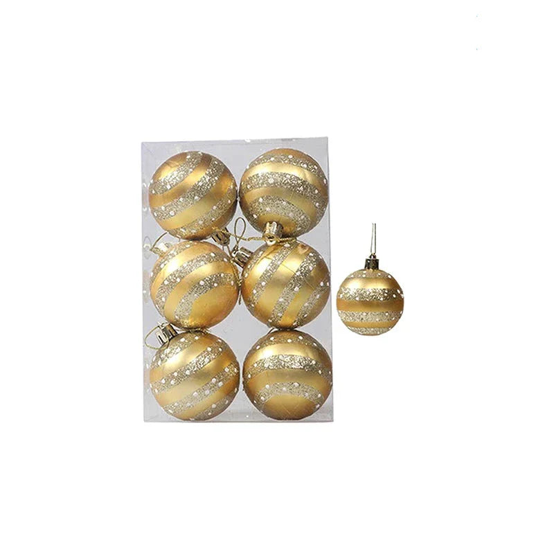 Charming Kerstdecoratie - Elegante Sneeuwvlok Kerstballen Set van 6