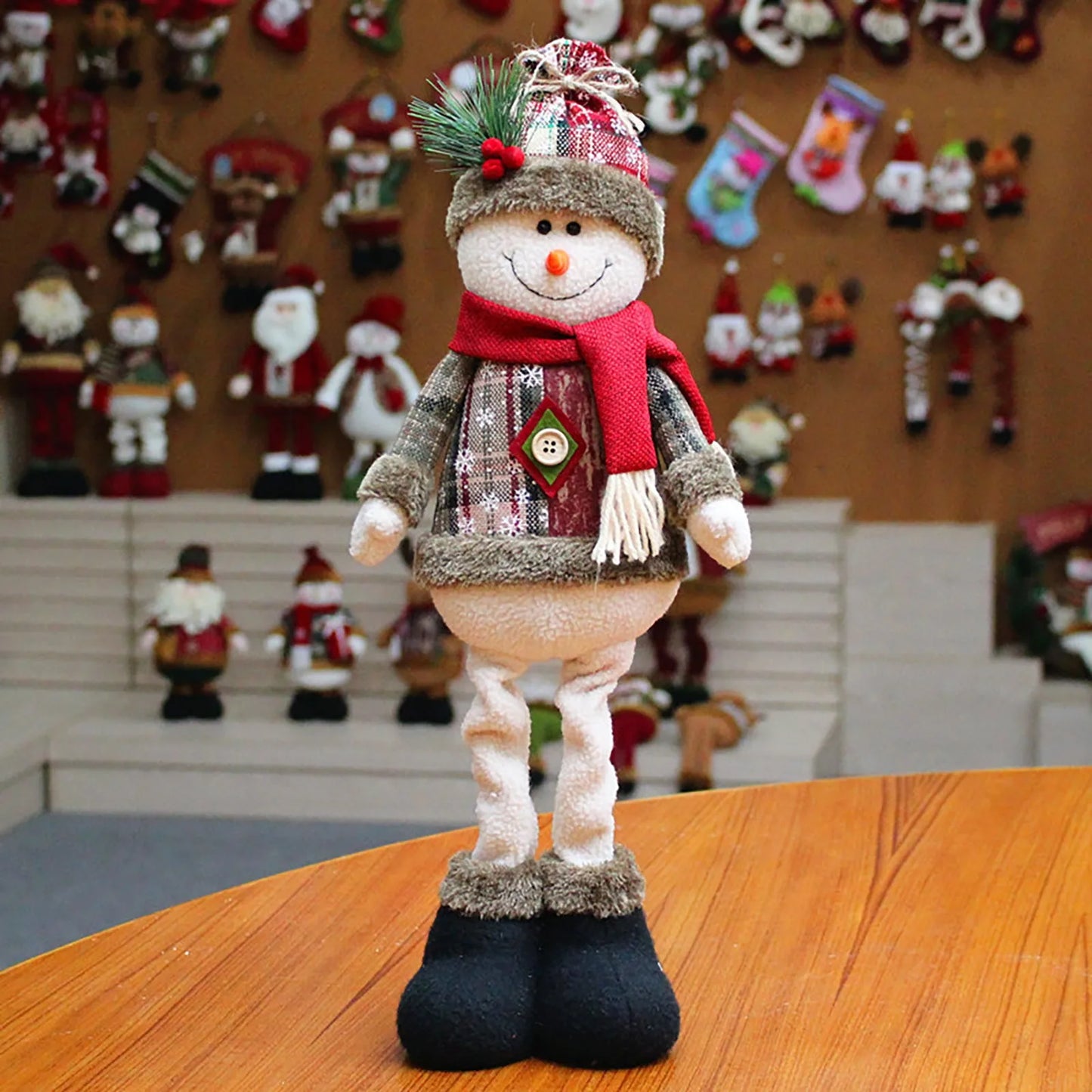 FeteLegere Pluchen Kerstfiguren - Schattige Kerstfiguren voor Kinderen
