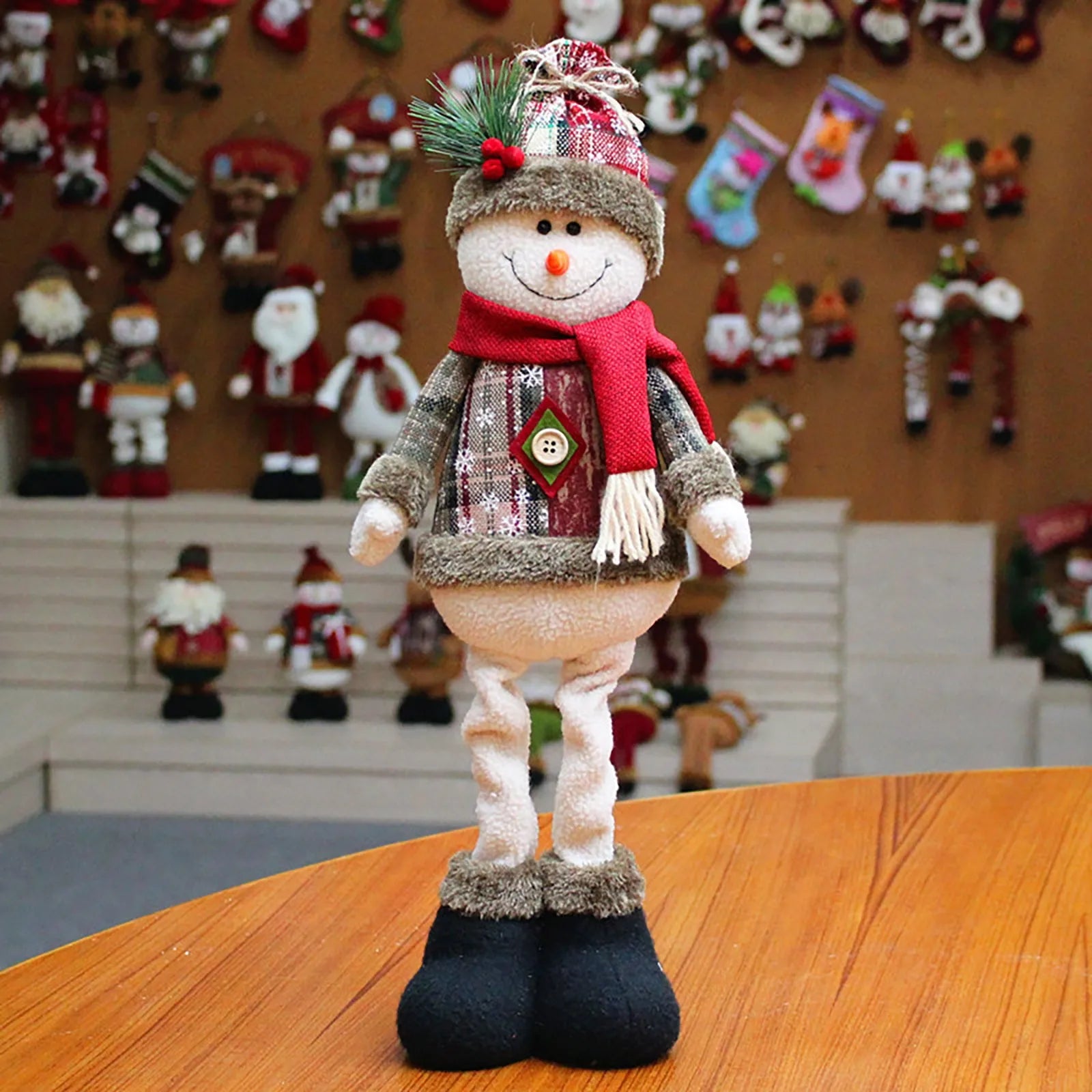 FeteLegere Pluchen Kerstfiguren - Schattige Kerstfiguren voor Kinderen