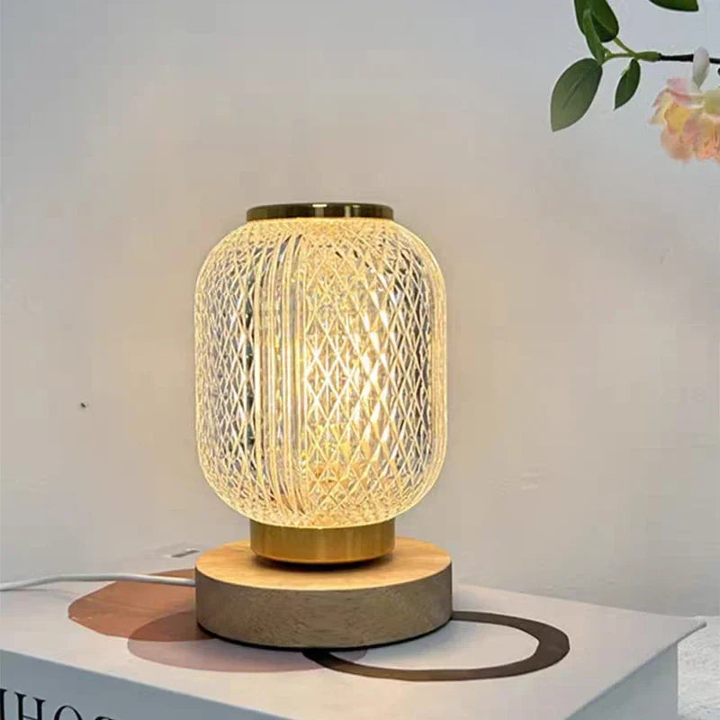 Dimbare Crystal Tafellamp- Stijlvolle Gouden Dimbare Tafellamp met Luxe Crystal Design