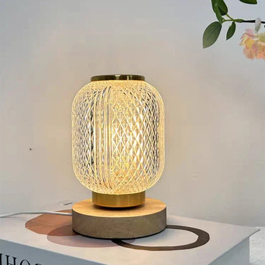 Dimbare Crystal Tafellamp- Stijlvolle Gouden Dimbare Tafellamp met Luxe Crystal Design