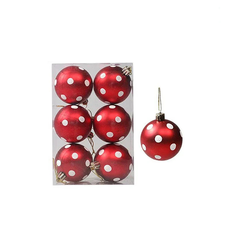 Charming Kerstdecoratie - Elegante Sneeuwvlok Kerstballen Set van 6