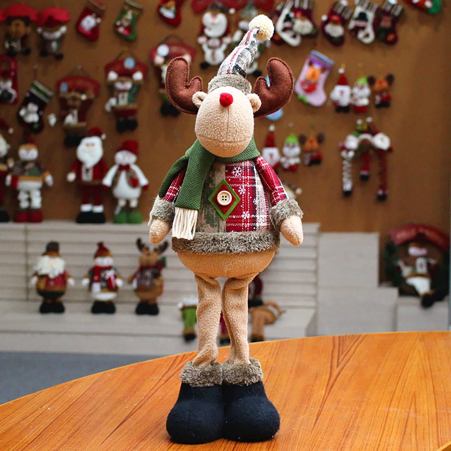 FeteLegere Pluchen Kerstfiguren - Schattige Kerstfiguren voor Kinderen