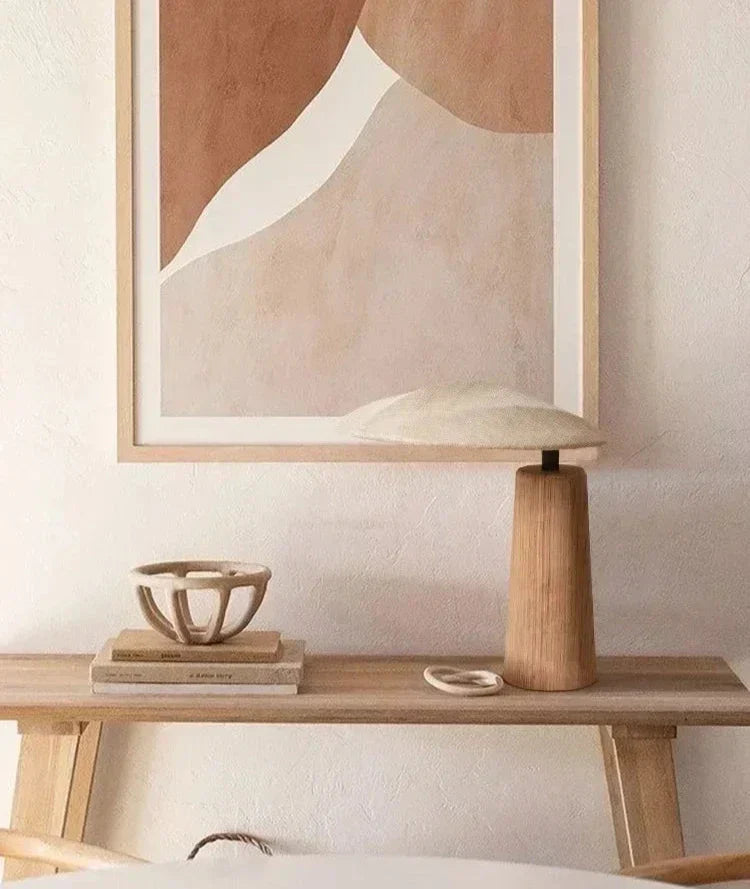 ZenGlow - Retro Houten Lamp voor Serene Verlichting