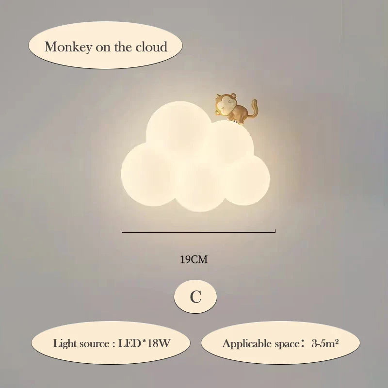 CloudLight – Moderne LED Wandlamp voor Kinderen