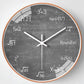 ChalkBoard Clock - Wiskundige Formules Wanddecoratie