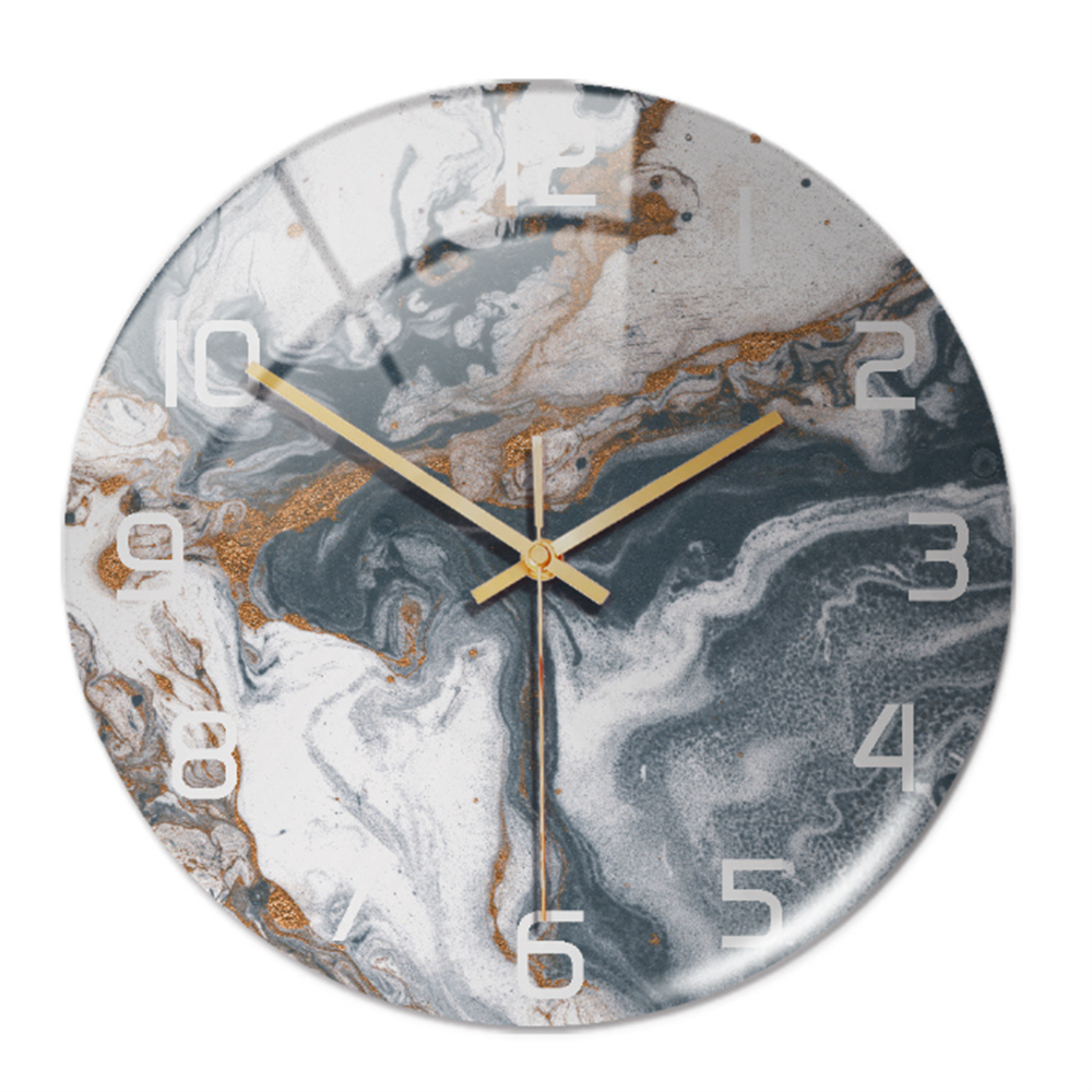 Stijlvolle Marmeren Wandklok met Geruisloze Mechanisme