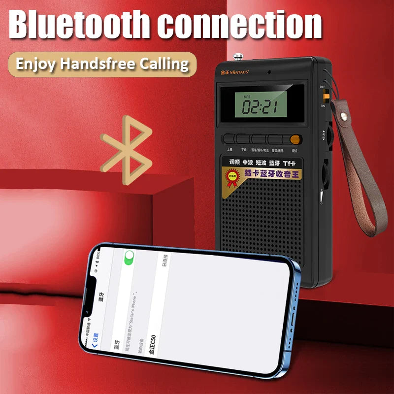 SoundPocket Mini - Draagbare Bluetooth Radio & MP3 Speler