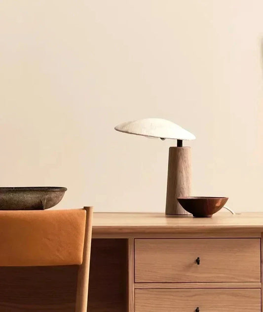 ZenGlow - Retro Houten Lamp voor Serene Verlichting