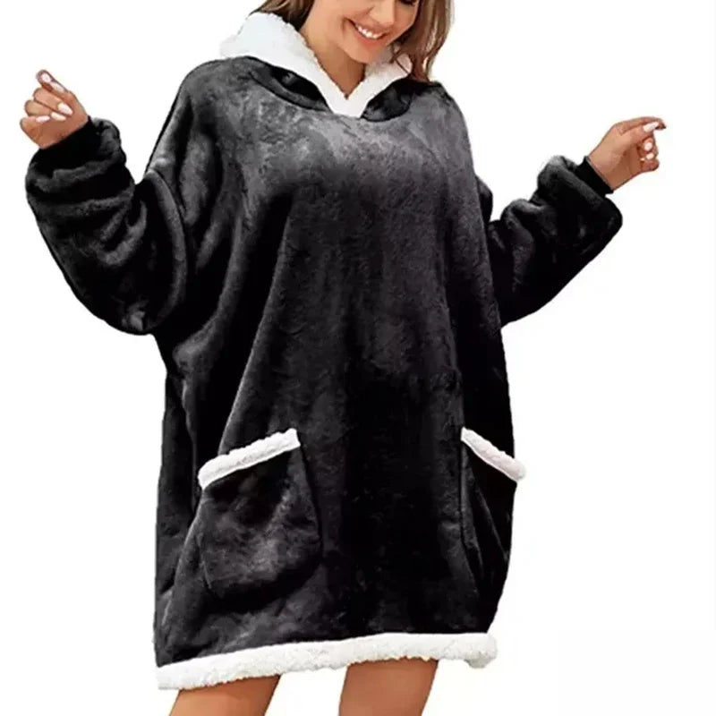 CozyWrap - Luxe Oversized Fleece Hoodie voor Ultiem Comfort