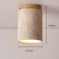 ZenElegance Wabi Sabi Luxe Plafondverlichting - Natuurlijke Travertijn LED