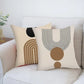 Aurum Kussenhoes - Moderne Zwart-Wit Kussenhoes met Abstracte Kunstprint