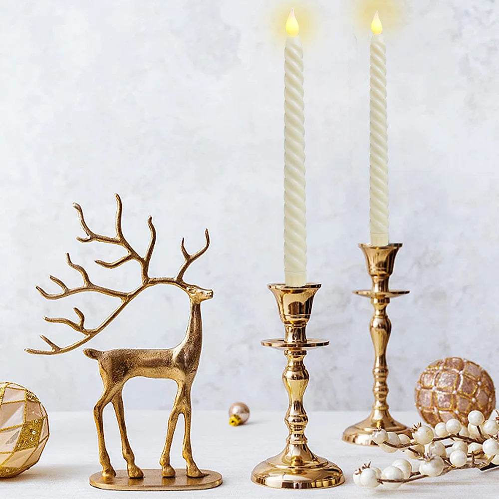 Candlestick LED Kaarsen - Elegante Lange 3D LED Kaarsen