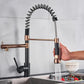 StreamFlex - Luxe Uittrekbare Keukenmengkraan in Zwart en Roségoud
