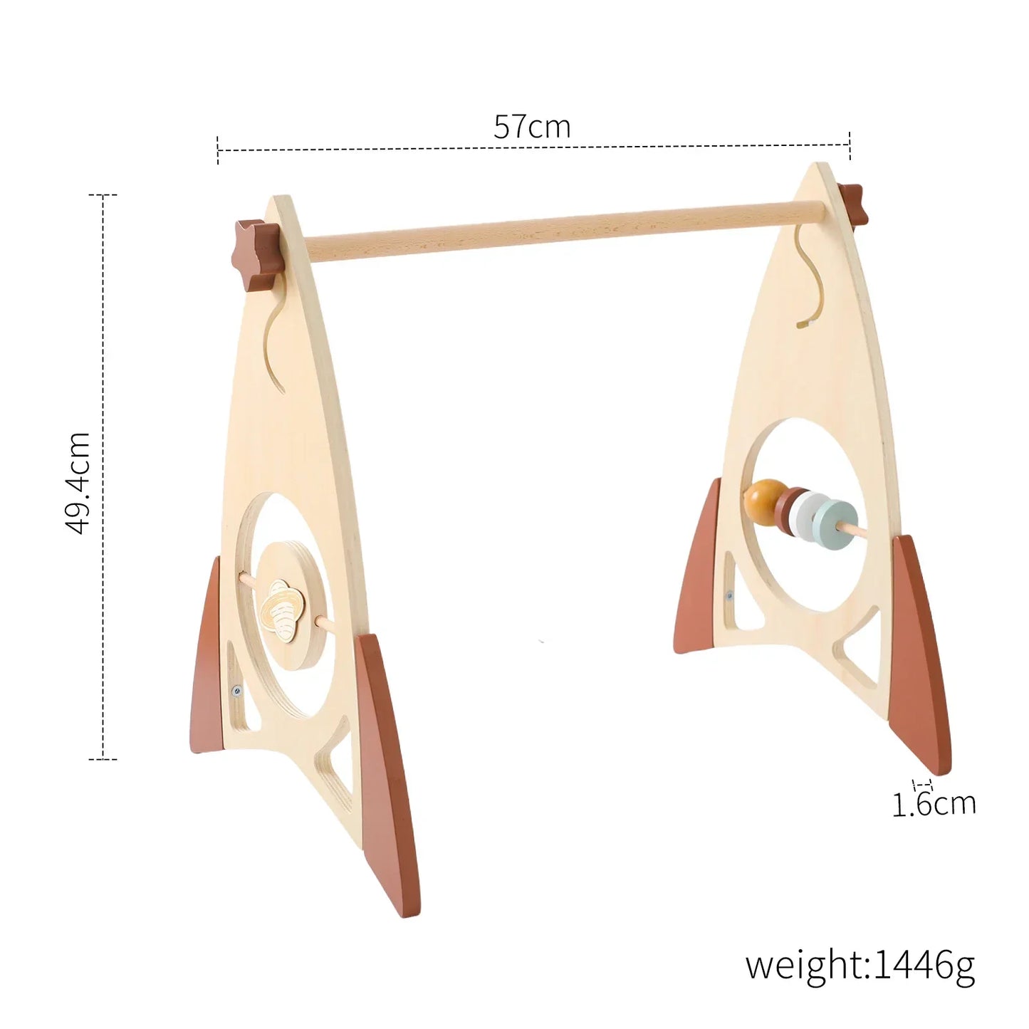 Montessori RattleFrame - Houten Speelgoed met Speeltjes