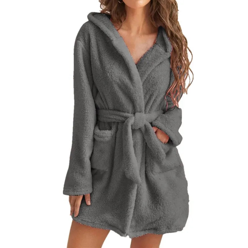 CozyElegance Badjas - Elegante Dikke Badjas voor Vrouwen