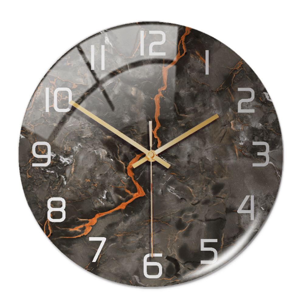 Stijlvolle Marmeren Wandklok met Geruisloze Mechanisme